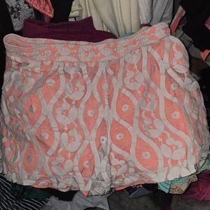 Lane Bryant Coral Lace Overlay Shorts 18/20